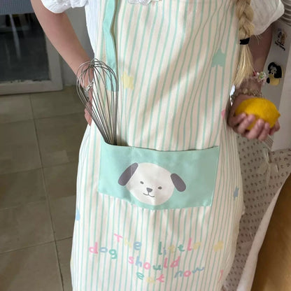 Korean-Style Cute Waterproof Kitchen Apron Series