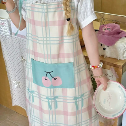 Korean-Style Cute Waterproof Kitchen Apron Series