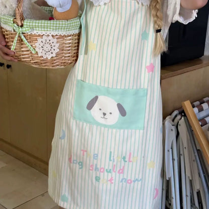 Korean-Style Cute Waterproof Kitchen Apron Series