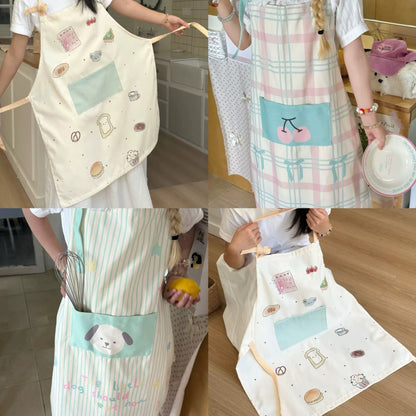 Korean-Style Cute Waterproof Kitchen Apron Series