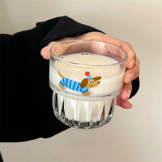 Cute Dachshund Glass Cup