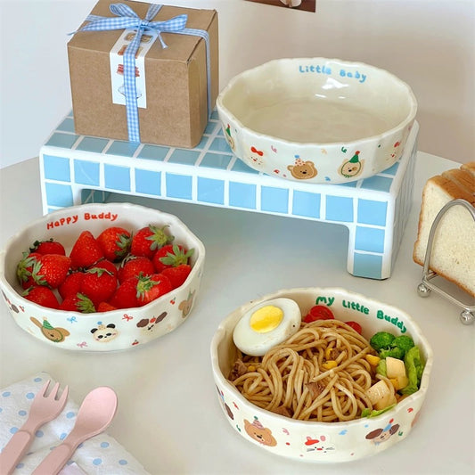 Cream Matte Handcrafted Ceramic Deep Plate