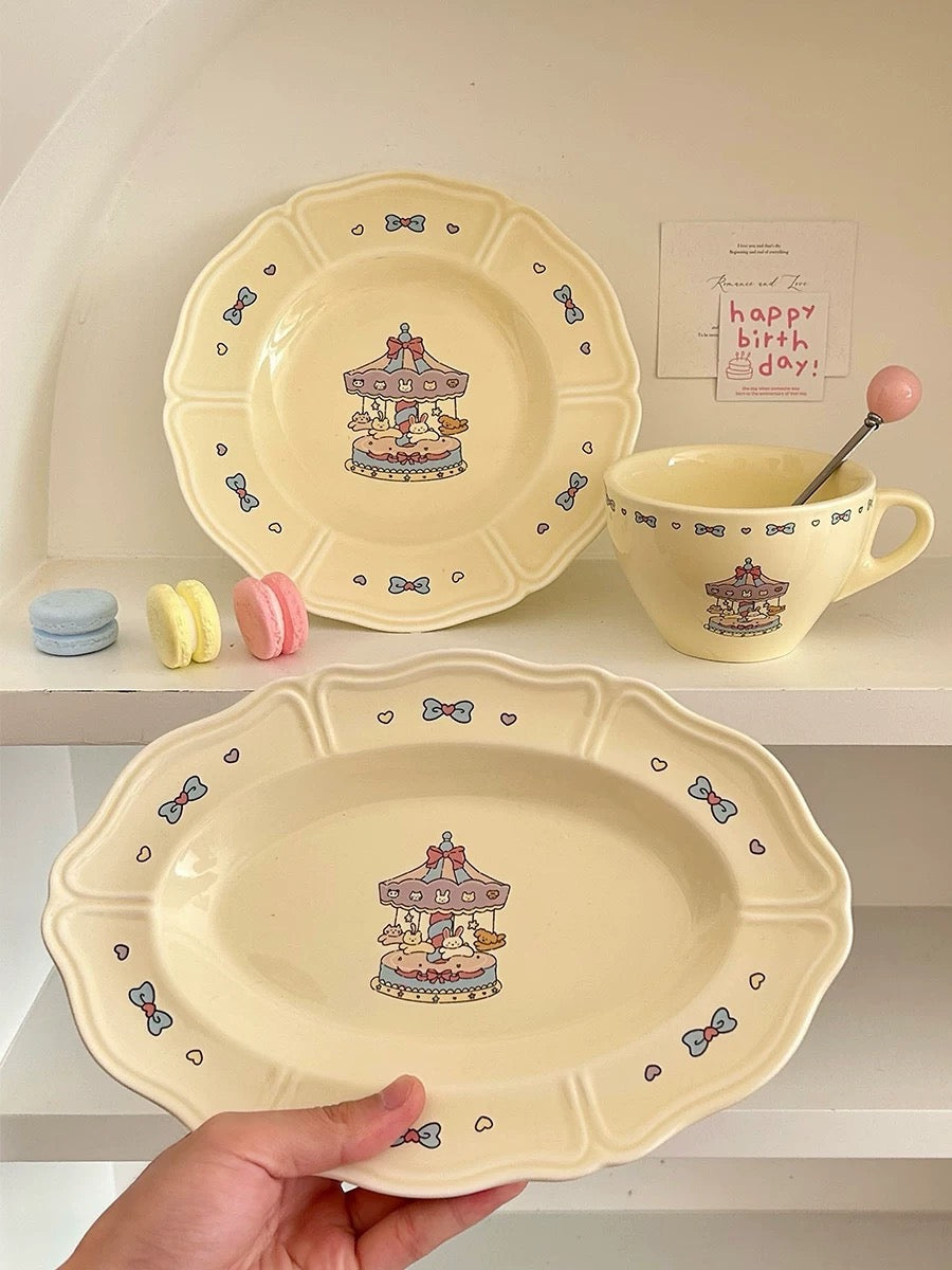 Vintage French Carousel Three-Piece Set