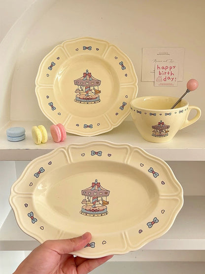 Vintage French Carousel Three-Piece Set