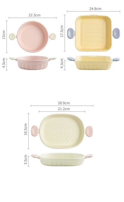 Macaron Series Double Handle Baking Dish