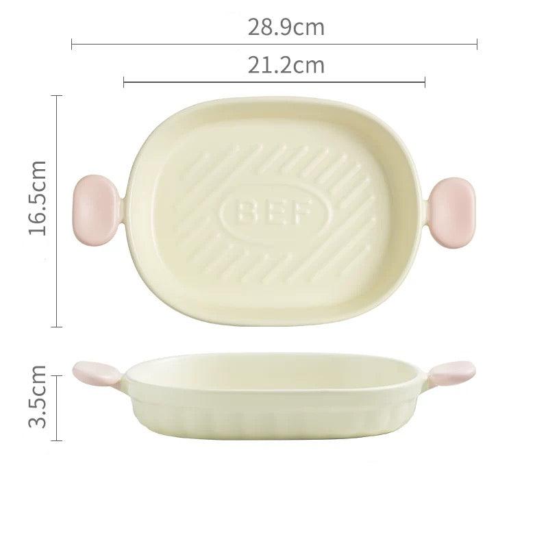 Macaron Series Double Handle Baking Dish