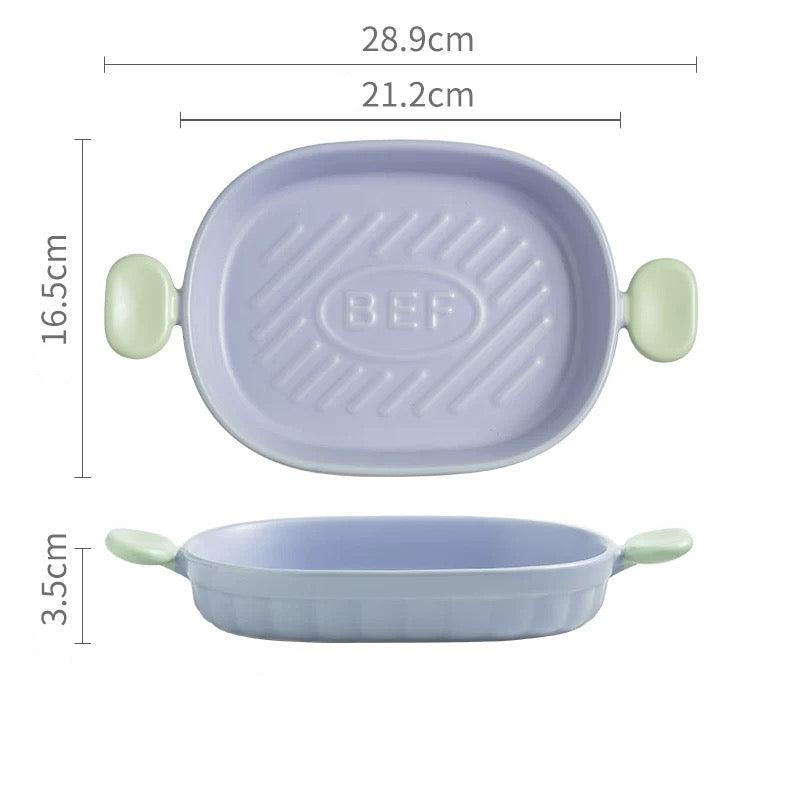 Macaron Series Double Handle Baking Dish