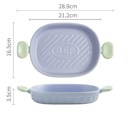 Macaron Series Double Handle Baking Dish