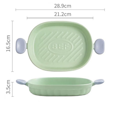 Macaron Series Double Handle Baking Dish