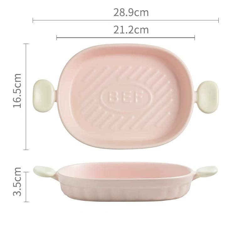 Macaron Series Double Handle Baking Dish