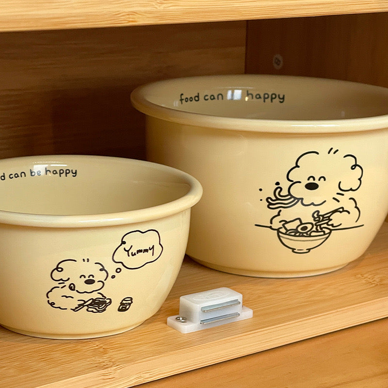 Cute Dog Ceramic Tableware Set (4 Pieces)