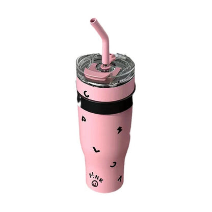 Black Pink Large Capacity 304 Stainless Steel Thermos