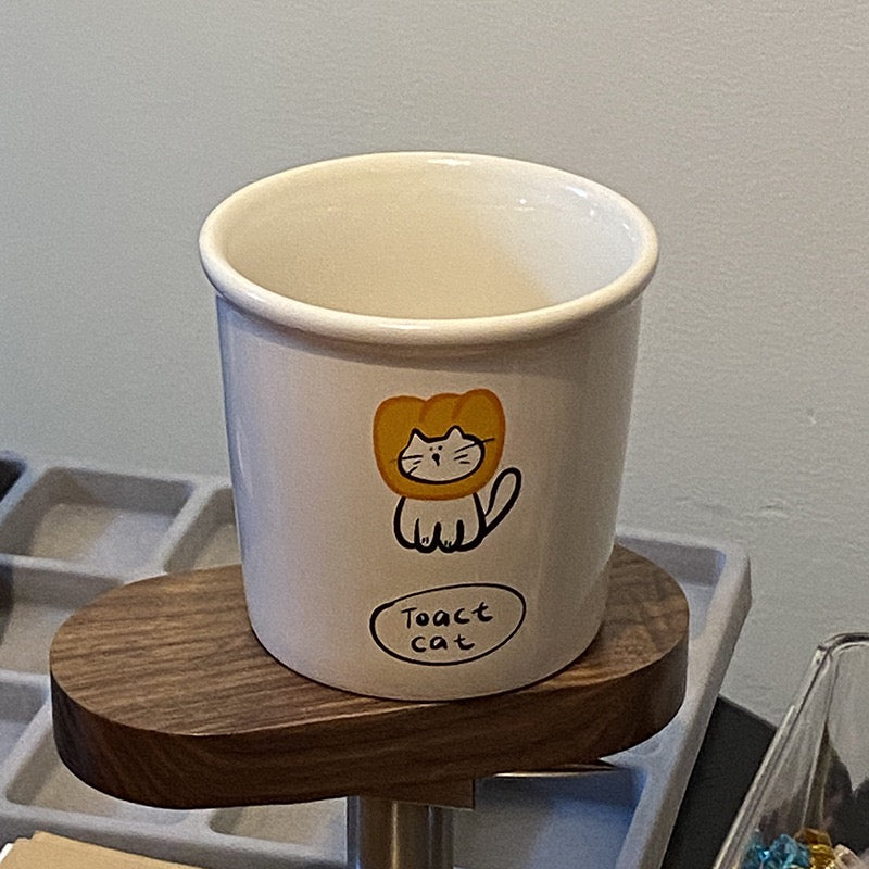 Toast Cat Ceramic Cup