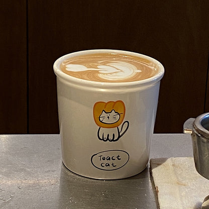 Toast Cat Ceramic Cup