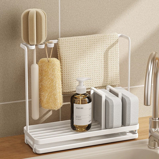 Multifunctional Kitchen Sponge and Towel Organizer