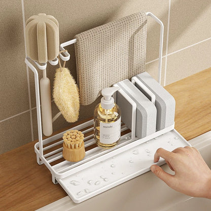 Multifunctional Kitchen Sponge and Towel Organizer