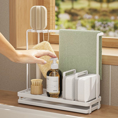 Multifunctional Kitchen Sponge and Towel Organizer