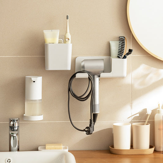 No-drill Hair Dryer Storage Rack