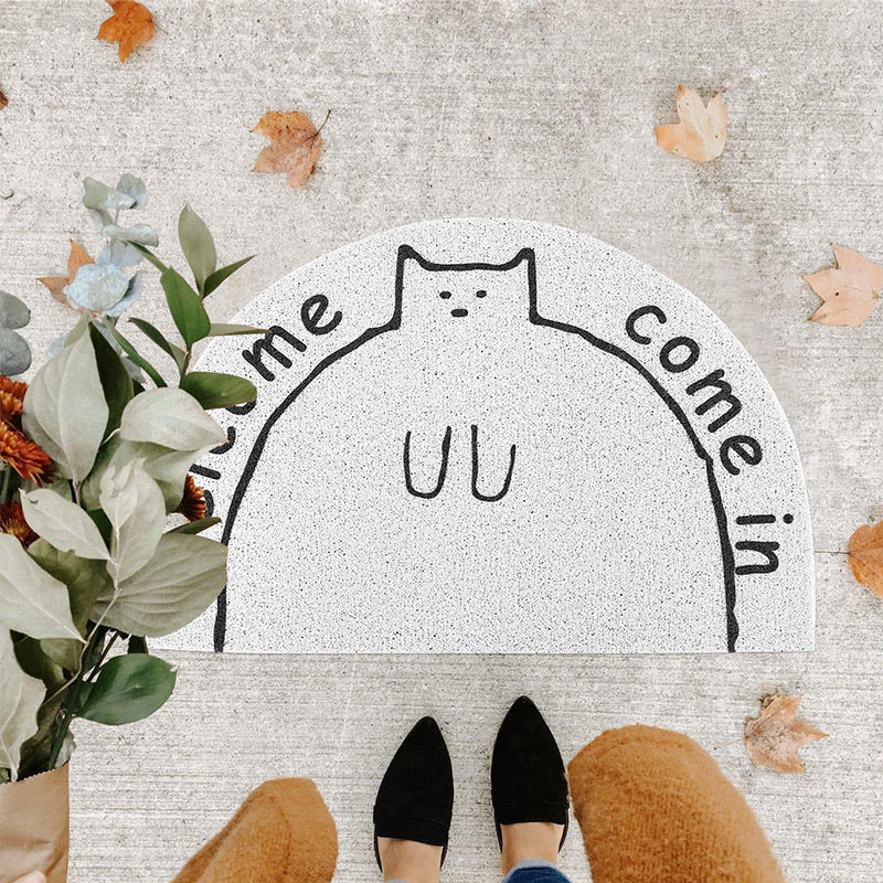 Cute Cat Silk Loop Welcome Doormat