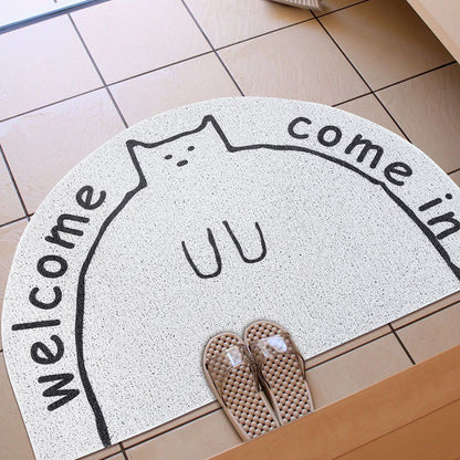 Cute Cat Silk Loop Welcome Doormat