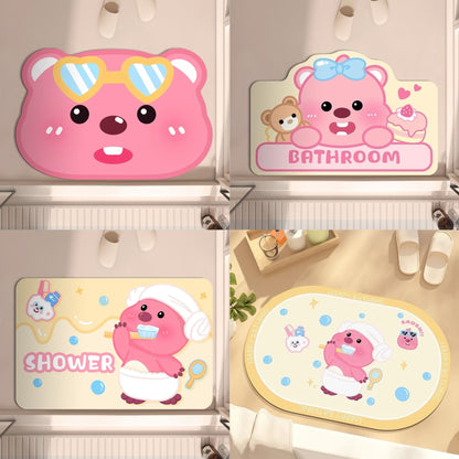 Cartoon Loopy Diatomaceous Earth Bath Mat