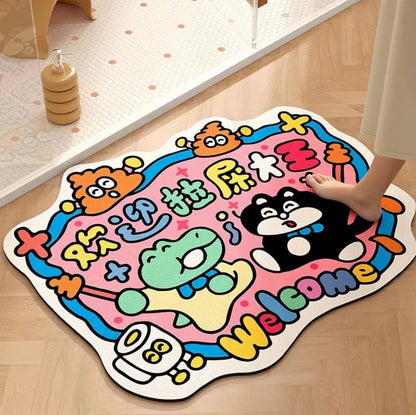 Cartoon Design Diatomaceous Earth Bath Mat