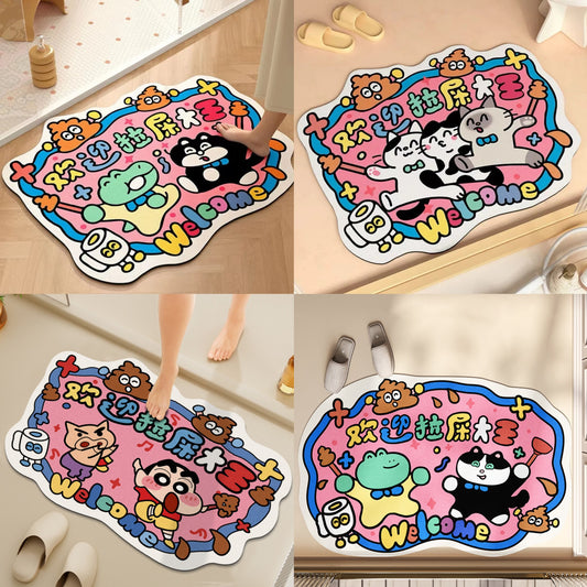 Cartoon Design Diatomaceous Earth Bath Mat