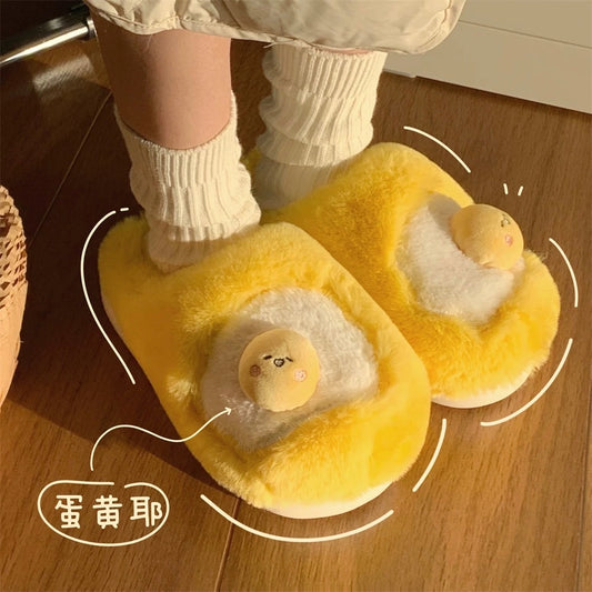 Gudetama Plush Slippers for Woman