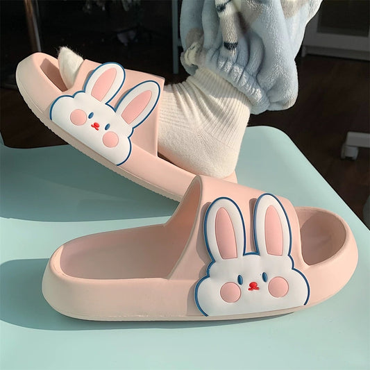 Cute Side Bunny Indoor Slippers for Woman