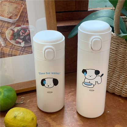 Cute Puppy Insulated Water Bottle