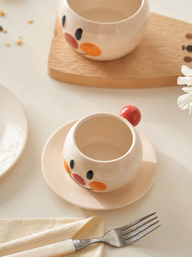 Anpanman Ceramic Cup and Saucer Set