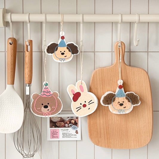 Cartoon Animal-Shaped Wood Pulp Kitchen Cloth