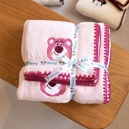 Strawberry Bear Bath Towel Set