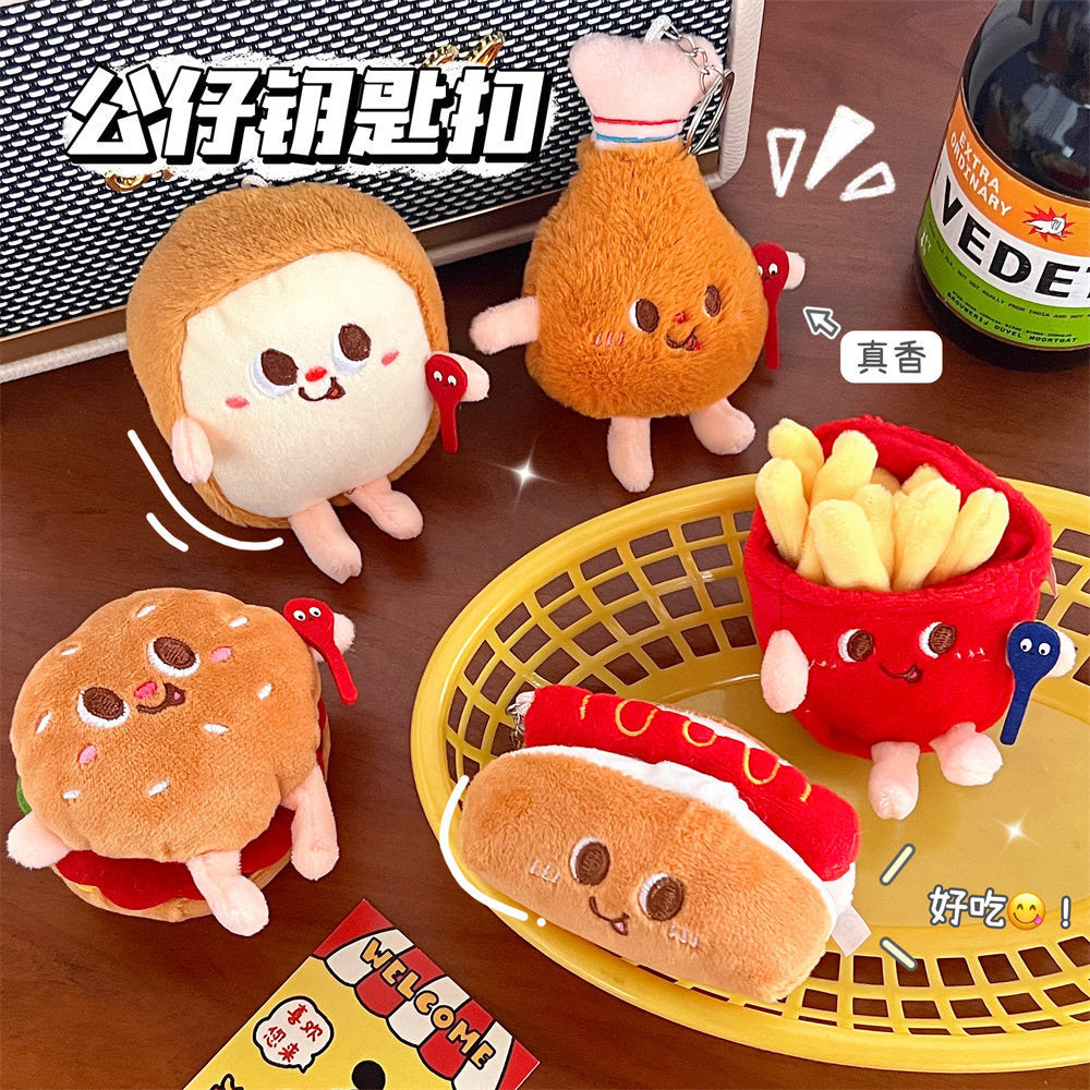 Plush Keychains (Hamburger and French Fries)