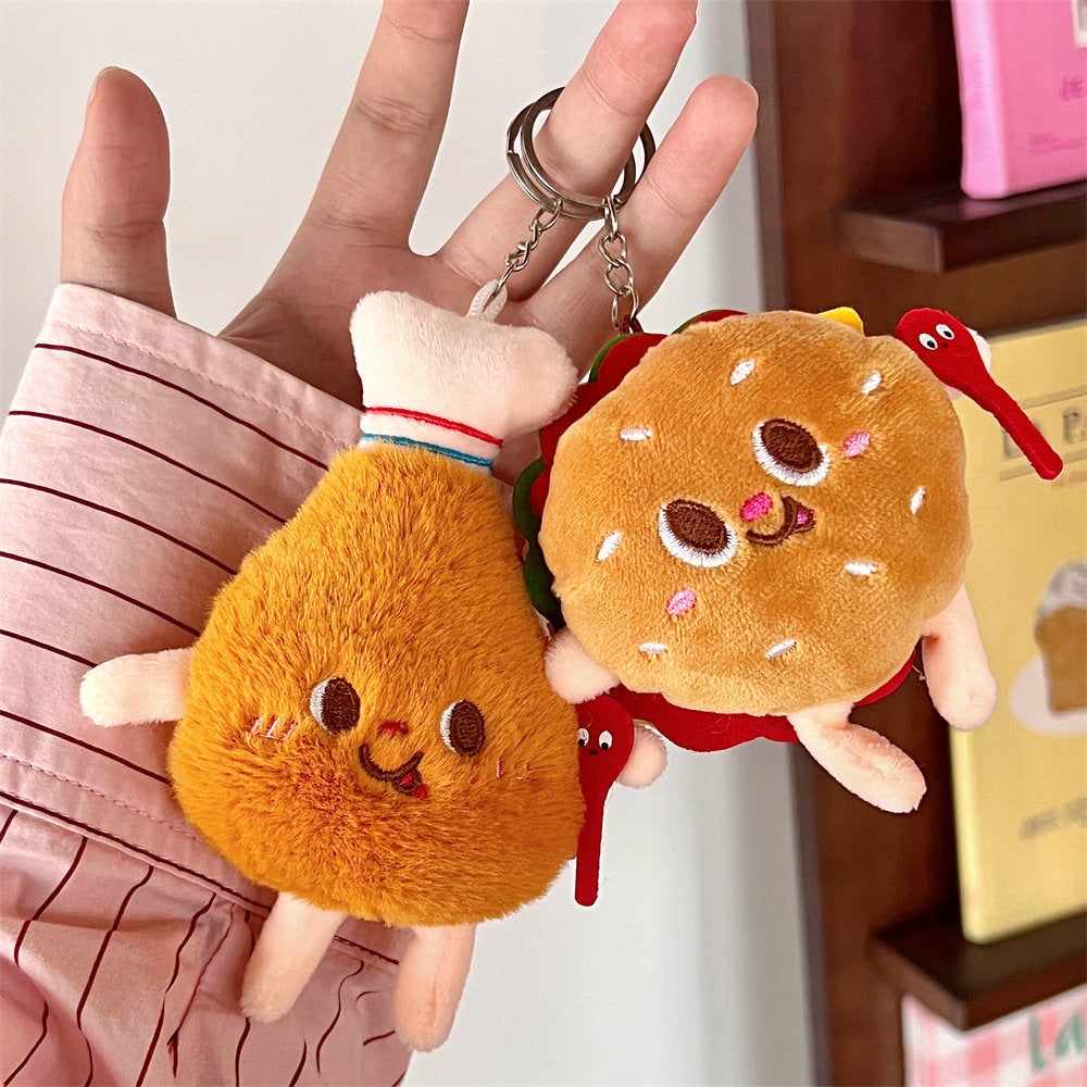 Plush Keychains (Hamburger and French Fries)