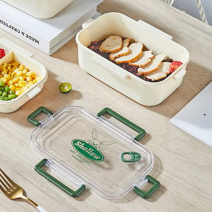 Double-layer Green Rabbit Lunch Box