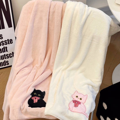 Cute Cat Towel and Bath Towel Set (Set of 3)