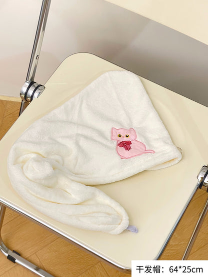 Cute Cat Towel and Bath Towel Set (Set of 3)