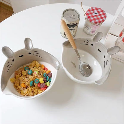 Totoro Shaped Large Ceramic Bowl