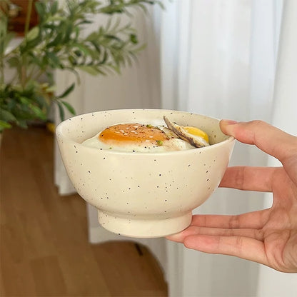 Korean Matte Speckled Ceramic Bowl