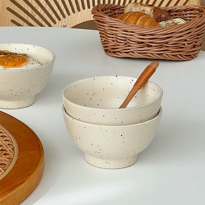 Korean Matte Speckled Ceramic Bowl