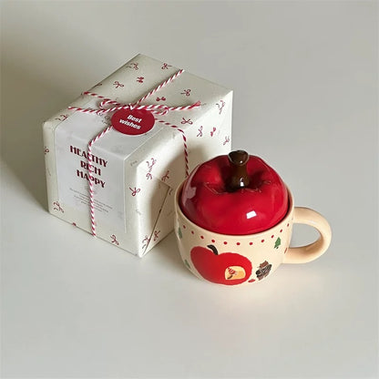 Christmas Apple-themed Ceramic Mug Gift Set