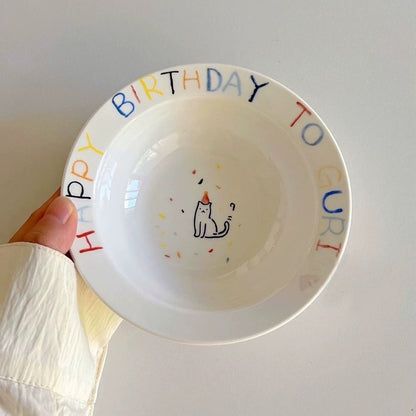 Birthday-Themed Ceramic Bowl