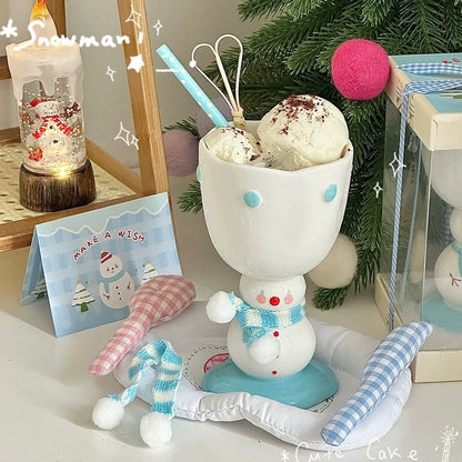 Snowman Goblet with Ribbon Gift Box + Snowman Gift Bag