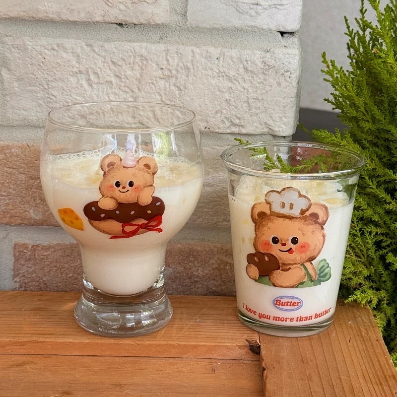 Butter Bear Glass Cup