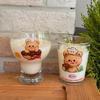 Butter Bear Glass Cup