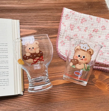 Butter Bear Glass Cup