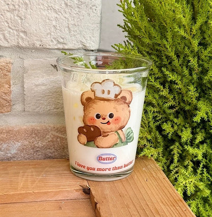 Butter Bear Glass Cup