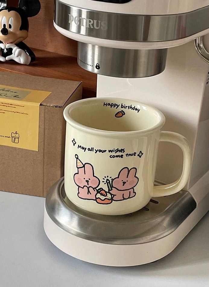 Birthday Bunny Mug Set with Spoon