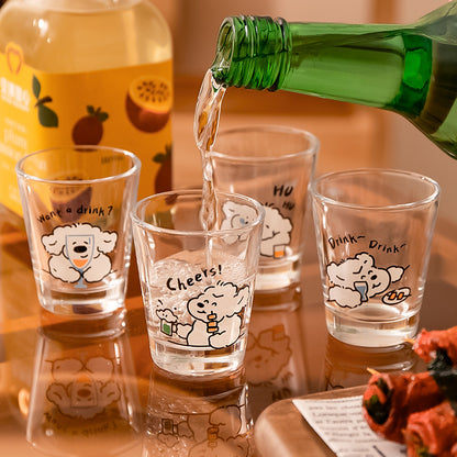 Adorable Dog Soju Glass Set of 4